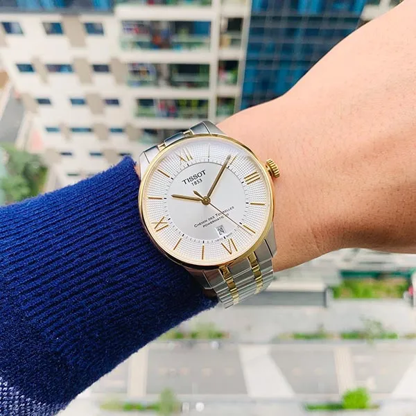 Đồng Hồ Nam Tissot Chemin Des Tourelles Chronomerter T099.408.22.038.00 Màu Bạc Trắng - Đồng hồ - Vua Hàng Hiệu