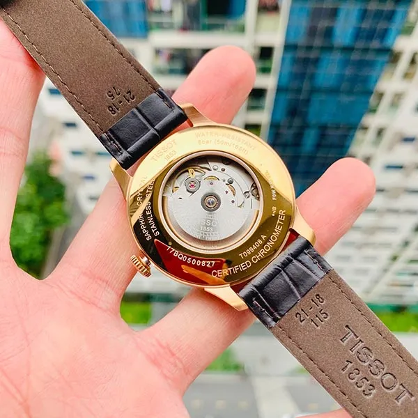 Đồng Hồ Nam Tissot Chemin Des Tourelles Chronomerter T099.408.36.038.00 Màu Nâu Trắng