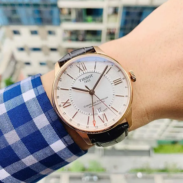 Đồng Hồ Nam Tissot Chemin Des Tourelles GMT T099.429.36.038.00 Màu Trắng Đen - Đồng hồ - Vua Hàng Hiệu