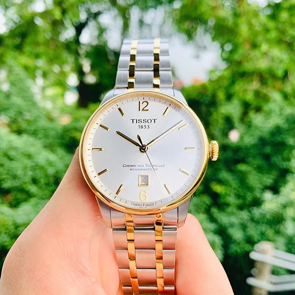 Đồng Hồ Nam Tissot Chemin Des Tourelles T099.407.22.037.00 Màu Bạc Trắng - Đồng hồ - Vua Hàng Hiệu