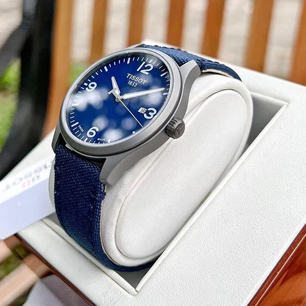Đồng Hồ Nam Tissot Gent XL Quartz Blue Dial Blue Fabric Men T116.410.37.047.00 Màu Xanh