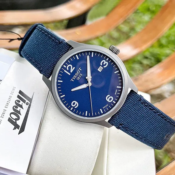 Đồng Hồ Nam Tissot Gent XL Quartz Blue Dial Blue Fabric Men T116.410.37.047.00 Màu Xanh