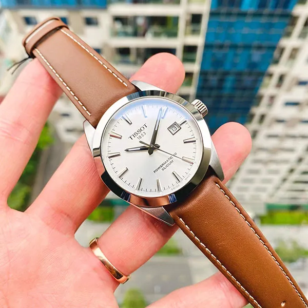 Đồng Hồ Nam Tissot Gentleman 80 Silicium White T127.407.16.031.00 Màu Trắng Nâu - Đồng hồ - Vua Hàng Hiệu