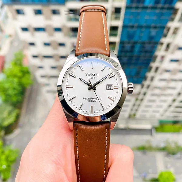 Đồng Hồ Nam Tissot Gentleman 80 Silicium White T127.407.16.031.00 Màu Trắng Nâu - Đồng hồ - Vua Hàng Hiệu