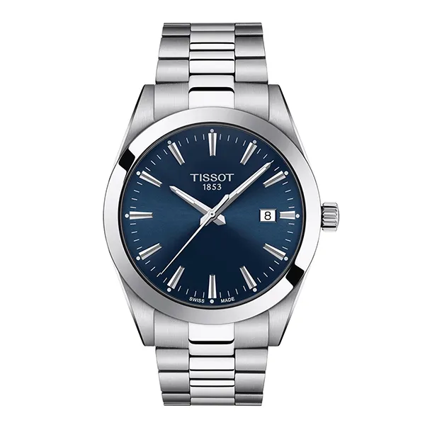 Đồng Hồ Nam Tissot Gentleman T127.410.11.041.00 Màu Xanh Bạc