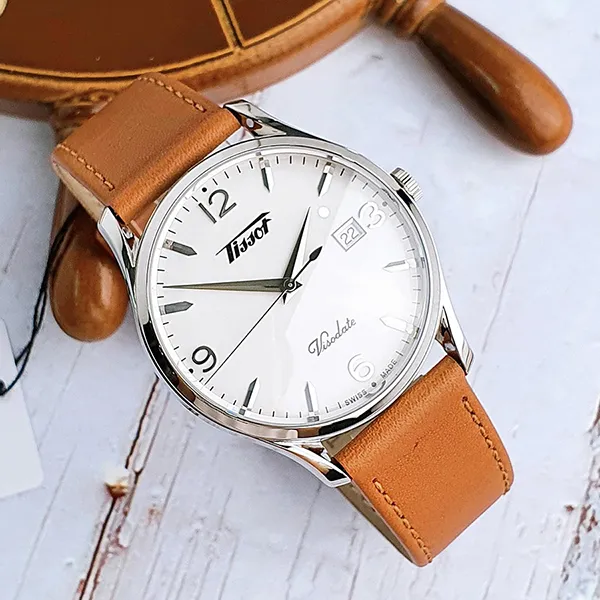 Đồng Hồ Nam Tissot Heritage Visodate T118.410.16.277.00 Màu Nâu Vàng