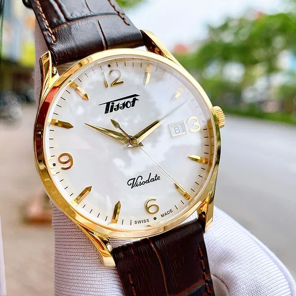 Đồng Hồ Nam Tissot Heritage Visodate T118.410.36.277.00 Màu Trắng Nâu - Đồng hồ - Vua Hàng Hiệu