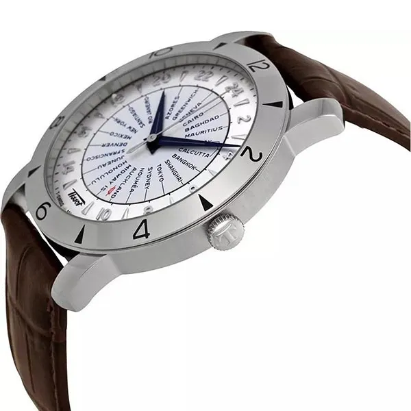 Đồng Hồ Nam Tissot Heritage Worldtimer GMT Special Edition T078.641.16.037.00 Màu Nâu Trắng