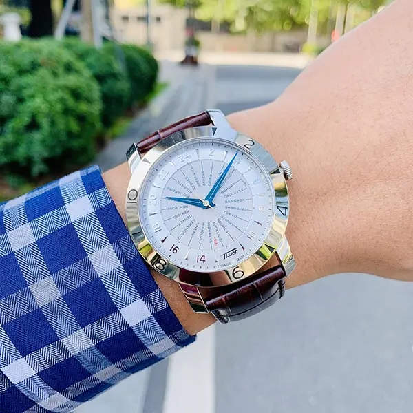 Đồng Hồ Nam Tissot Heritage Worldtimer GMT Special Edition T078.641.16.037.00 Màu Nâu Trắng