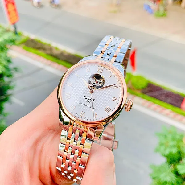 Đồng Hồ Nam Tissot Le Locle Powermatic 80 Open Heart T0064072203302 Màu Demi (Vàng Hồng – Bạc) - Đồng hồ - Vua Hàng Hiệu