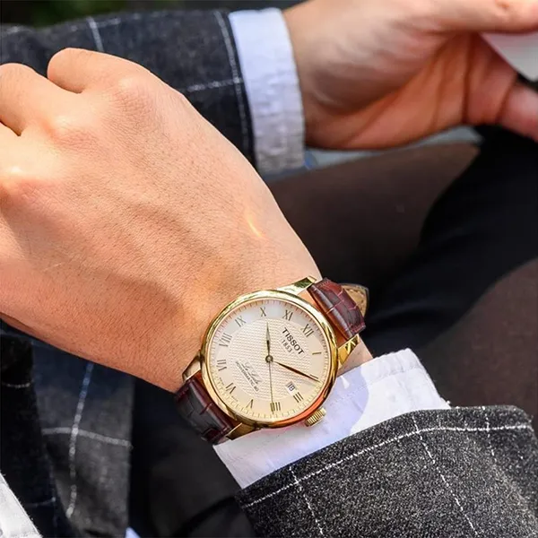 Đồng Hồ Nam Tissot Le Locle Watch T006.407.36.263.00 Màu Nâu - Đồng hồ - Vua Hàng Hiệu