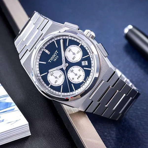 Đồng Hồ Nam Tissot Prx Chronograph T137.427.11.041.00 Màu Bạc Xanh - Đồng hồ - Vua Hàng Hiệu