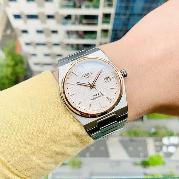 Đồng Hồ Nam Tissot Prx Powermatic 80 T137.407.21.031.00 Màu Trắng Bạc - Đồng hồ - Vua Hàng Hiệu