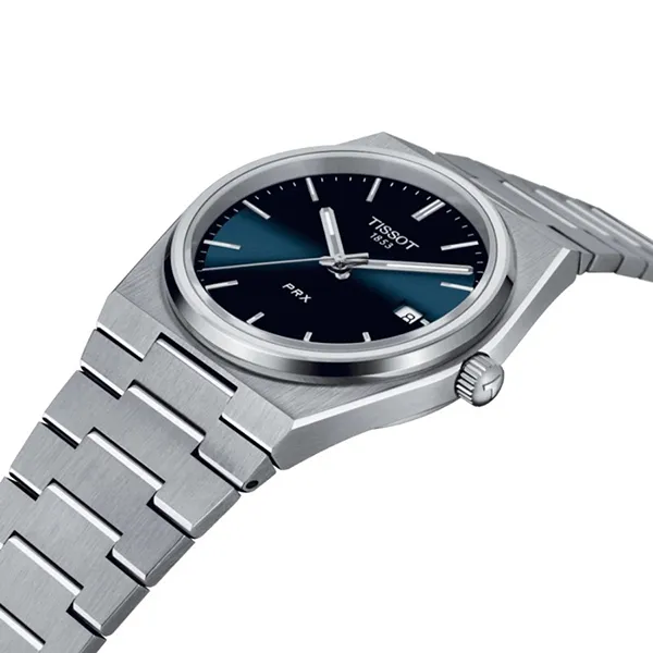 Đồng Hồ Nam Tissot PRX Quartz T137.410.11.041.00 Màu Xanh Bạc