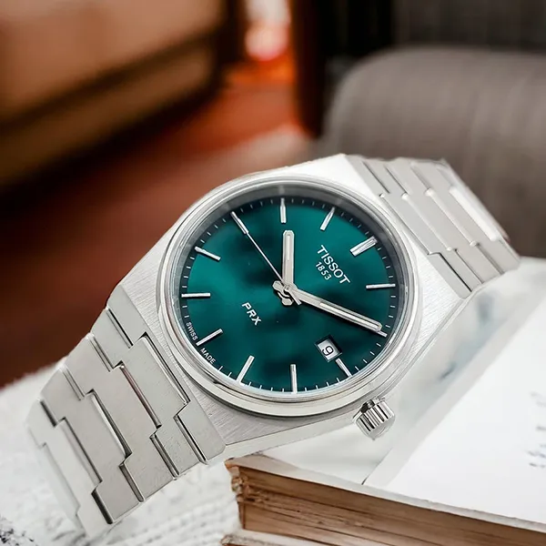 Đồng Hồ Nam Tissot PRX Quartz T137.410.11.091.00 Màu Xanh Bạc