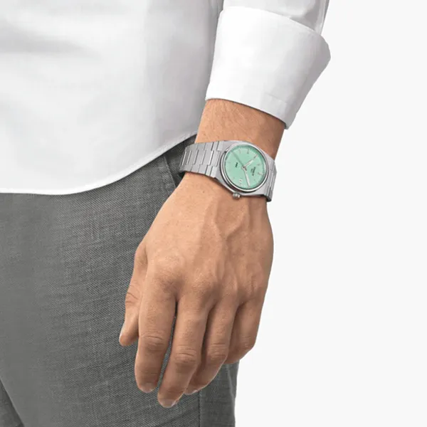 Đồng Hồ Nam Tissot PRX Quartz T137.410.11.091.01 Màu Xanh Bạc