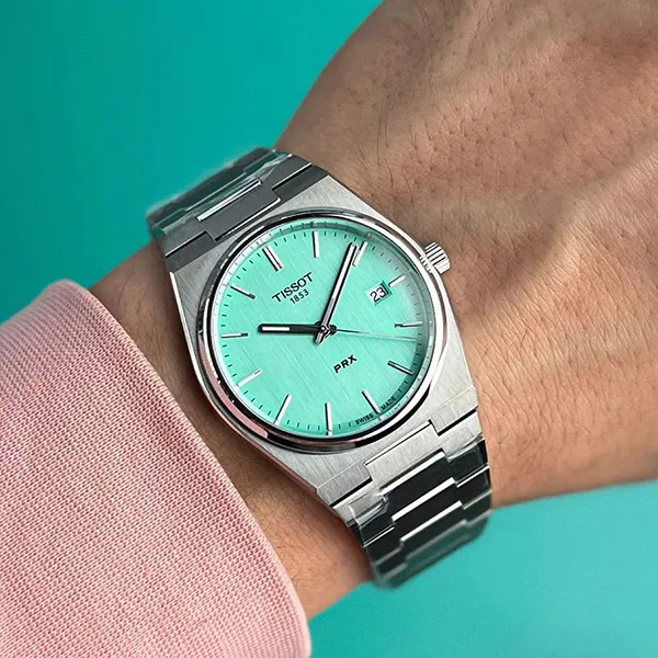 Đồng Hồ Nam Tissot PRX Quartz T137.410.11.091.01 Màu Xanh Bạc