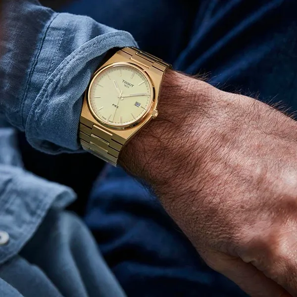 Đồng Hồ Nam Tissot PRX T137.410.33.021.00 Màu Vàng Gold