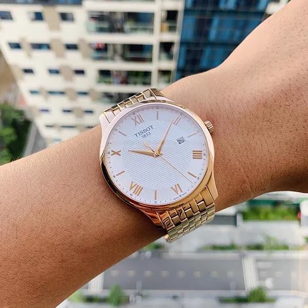 Đồng Hồ Nam Tissot Quartz Tradition Full Rosegold T063.610.33.038.00 Màu Vàng Hồng