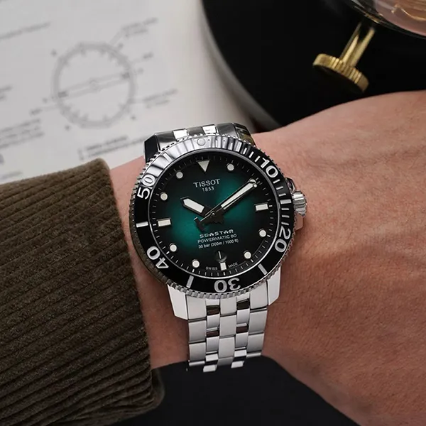Đồng Hồ Nam Tissot Seastar 1000 Powermatic 80 T120.407.11.091.01 Màu Xanh Bạc - Đồng hồ - Vua Hàng Hiệu