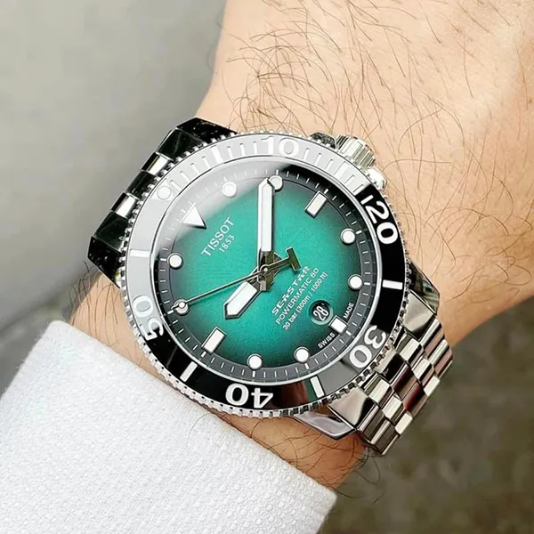 Đồng Hồ Nam Tissot Seastar 1000 Powermatic 80 T120.407.11.091.01 Màu Xanh Bạc - Đồng hồ - Vua Hàng Hiệu