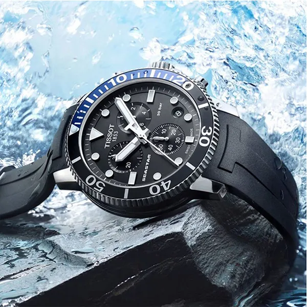 Đồng Hồ Nam Tissot Seastar Quartz Chronograph Watch T120.417.17.051.02 Màu Đen