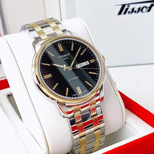Đồng Hồ Nam Tissot T-Classic Automatic III Day Date T065.430.22.051.00 Màu Đen Vàng
