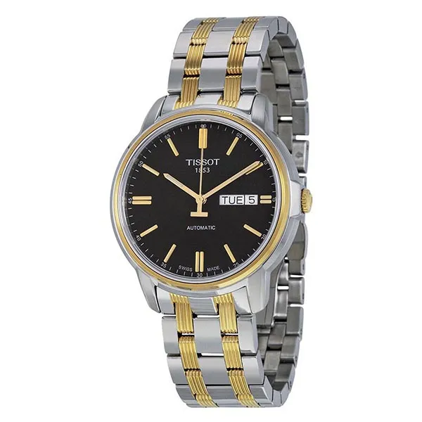 Đồng Hồ Nam Tissot T-Classic Automatic III Day Date T065.430.22.051.00 Màu Đen Vàng