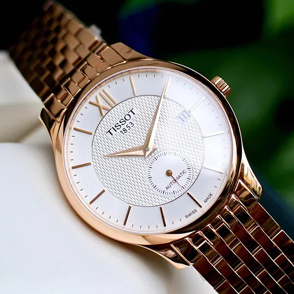 Đồng Hồ Nam Tissot Tradition Automatic Small Seconds Watch T063.428.33.038.00 Màu Vàng Hồng - Đồng hồ - Vua Hàng Hiệu