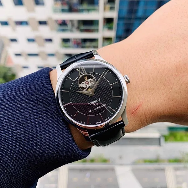 Đồng Hồ Nam Tissot Tradition Powermatic 80 T063.907.16.058.00 Màu Đen - Đồng hồ - Vua Hàng Hiệu