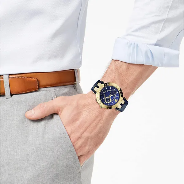 Đồng Hồ Nam Versace V-Race Quartz Blue Dial Leather Watch VEBV00219 Màu Xanh Lam - Đồng hồ - Vua Hàng Hiệu