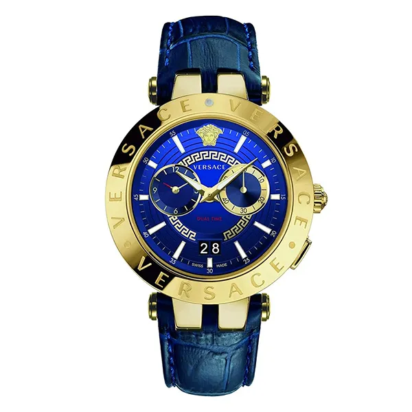 Đồng Hồ Nam Versace V-Race Quartz Blue Dial Leather Watch VEBV00219 Màu Xanh Lam - Đồng hồ - Vua Hàng Hiệu