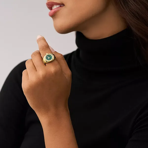 Đồng Hồ Dạng Nhẫn Nữ Fossil Watch Ring ES5308 Màu Vàng
