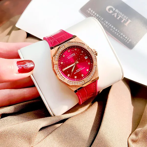 Đồng Hồ Nữ Bonest Gatti Starry Watch BG8902-L5 Màu Đỏ Hồng