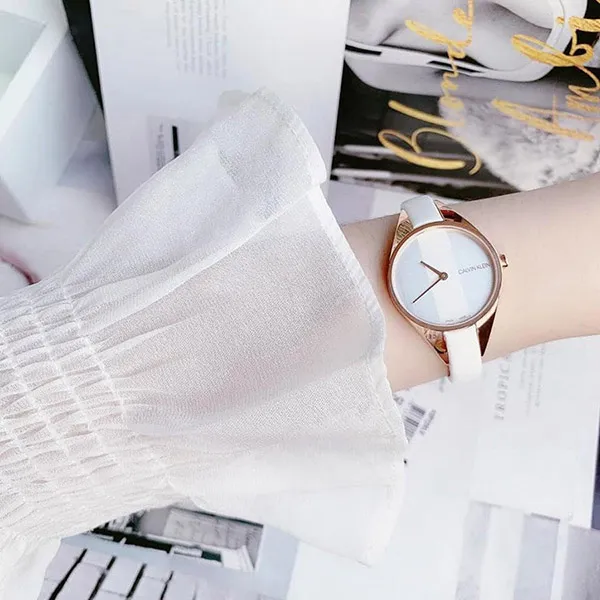 Đồng Hồ Nữ Calvin Klein Rebel Quartz Ladies K8P236L6 Watch Màu Vàng Hồng