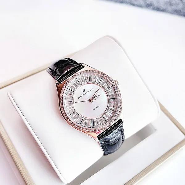 Đồng Hồ Nữ Christian Van Sant Luna Quartz Ladies Watch CV3205 Màu Vàng Hồng Phối Trắng