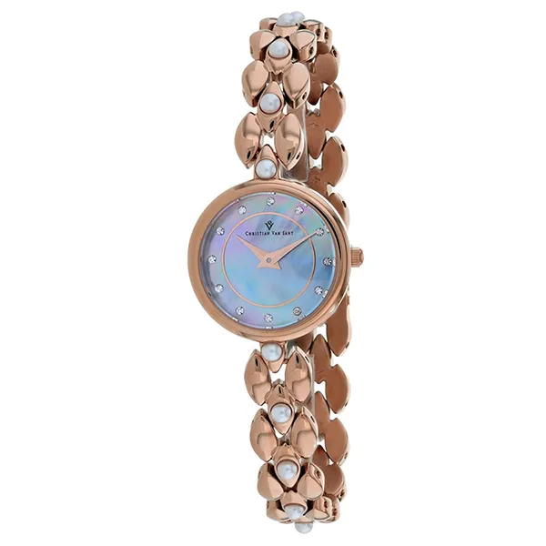Đồng Hồ Nữ Christian Van Sant Perla Blue Mother Of Pearl Dial Watch CV0614 Màu Vàng Hồng - Đồng hồ - Vua Hàng Hiệu