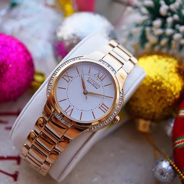Đồng Hồ Nữ Citizen Eco-Drive EM0093-59A Màu Trắng Vàng - Đồng hồ - Vua Hàng Hiệu