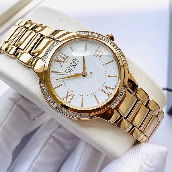 Đồng Hồ Nữ Citizen Eco-Drive EM0093-59A Màu Trắng Vàng - Đồng hồ - Vua Hàng Hiệu