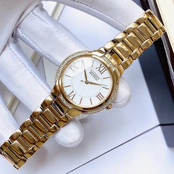 Đồng Hồ Nữ Citizen Eco-Drive EM0093-59A Màu Trắng Vàng - Đồng hồ - Vua Hàng Hiệu