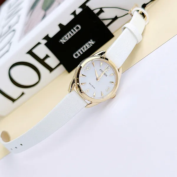 Đồng Hồ Nữ Citizen Eco-Drive EM0682-07A Màu Trắng Vàng