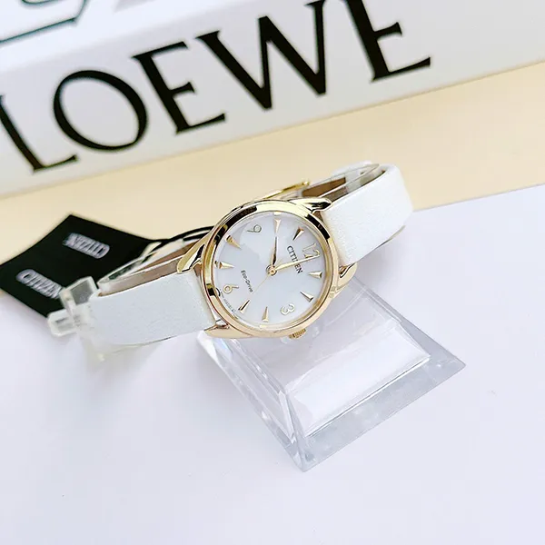 Đồng Hồ Nữ Citizen Eco-Drive EM0682-07A Màu Trắng Vàng
