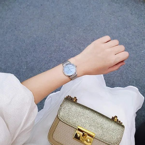 Đồng Hồ Nữ Citizen Eco-Drive EM0810-50N Màu Xanh Bạc