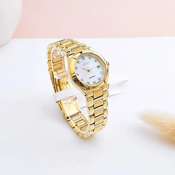 Đồng Hồ Nữ Citizen Eco-Drive EW1532-61D Màu Trắng Vàng - Đồng hồ - Vua Hàng Hiệu
