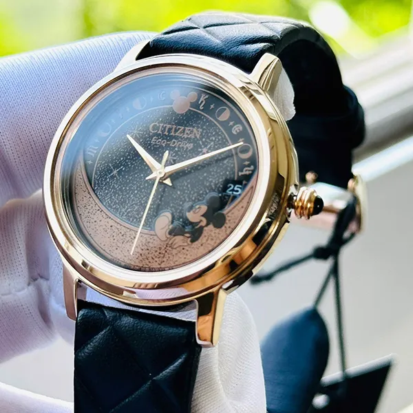 Đồng Hồ Nữ Citizen Eco-Drive FE6098-08W Màu Đen/ Vàng Hồng - Đồng hồ - Vua Hàng Hiệu