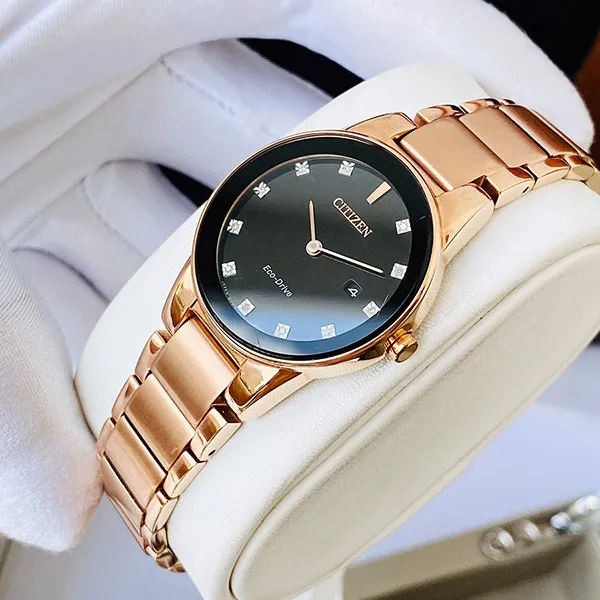 Đồng Hồ Nữ Citizen Eco-Drive GA1058-59Q Màu Đen Vàng Hồng