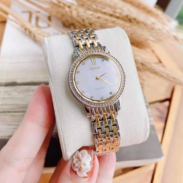 Đồng Hồ Nữ Citizen Eco-Drive EX1484-57D Màu Vàng Bạc