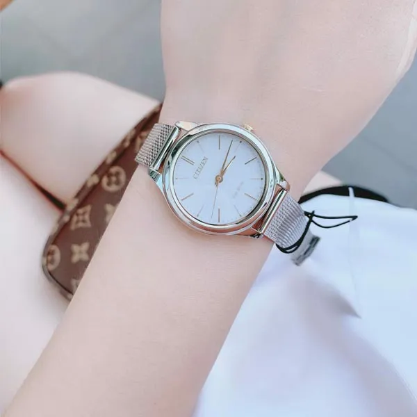 Đồng Hồ Nữ Citizen Eco Drive Watch EM0504-81A Màu Bạc