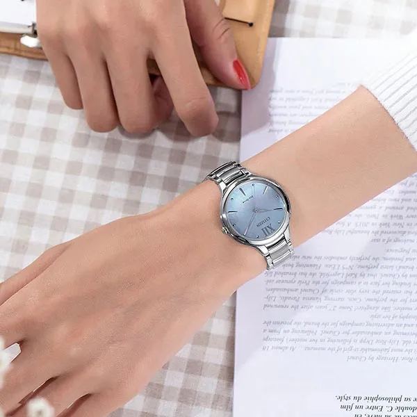 Đồng Hồ Nữ Citizen Eco-Drive EM0550-83N Màu Bạc