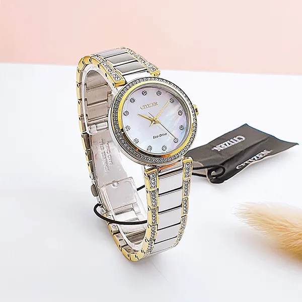 Đồng Hồ Nữ Citizen Eco-Drive Watch EM0844-58D Màu Bạc - Vàng Gold